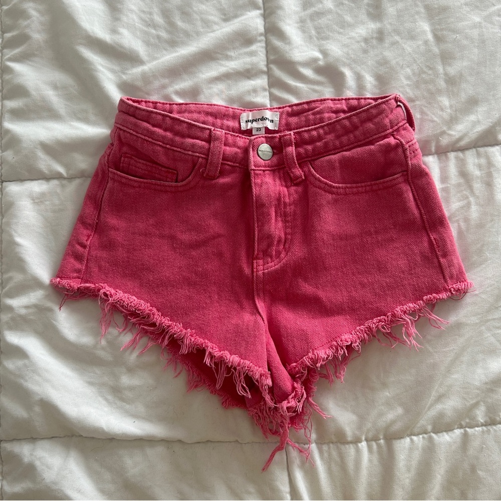 Superdown Pink Denim Short